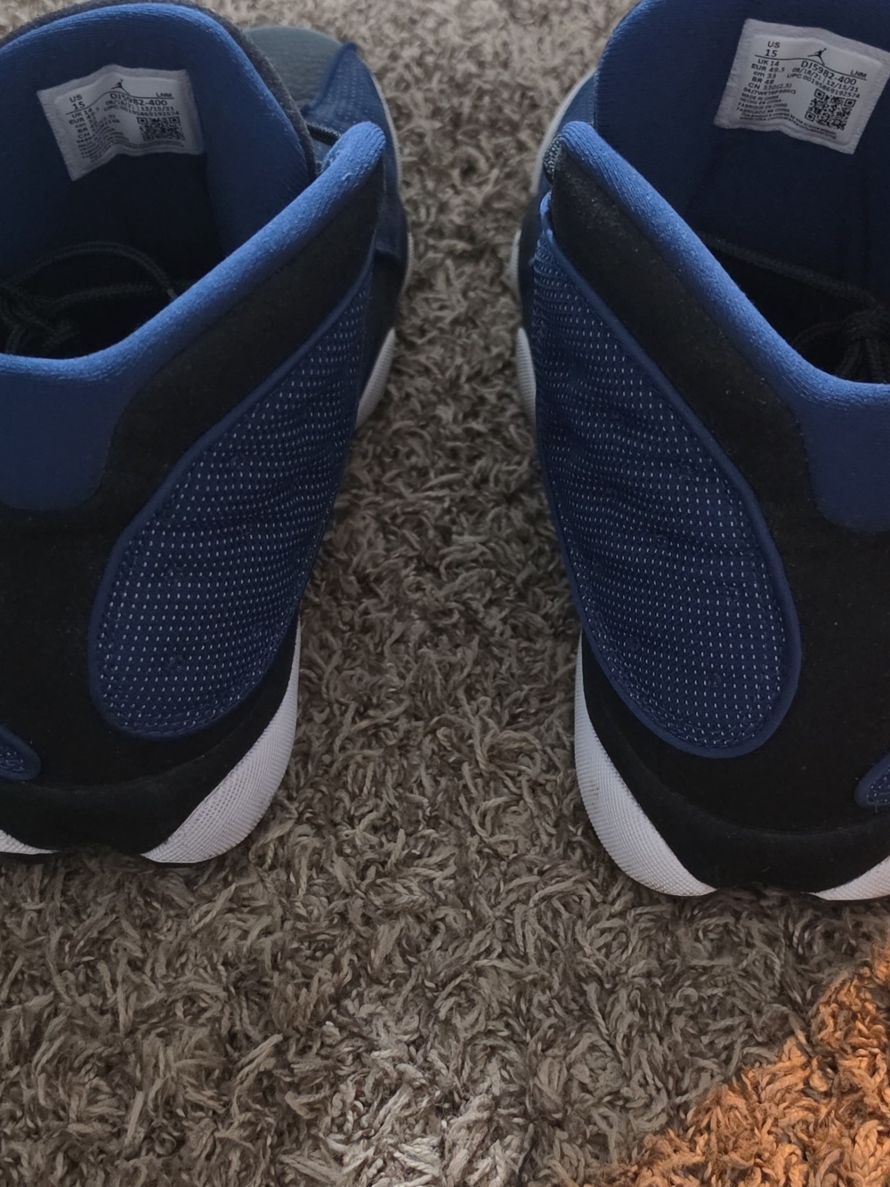 Jordan Blue and Black High-Top Sneakers